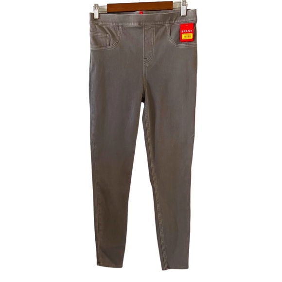 SPANX NEW Ankle Jean-Ish Leggings In Earthy Taupe Size L